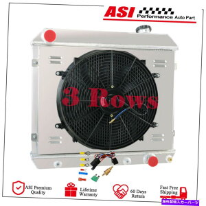 Radiator �A���~�j�E��3�񃉃W�G�[�^�[+�t�@���V�����E�h�t�B�b�g63-66�V�{���[�g���b�NC10 C20 C30 K10 K20 K30 Aluminum 3 Row Radiator+Fan Shroud Fit 63-66 Chevy Truck C10 C20 C30 K10 K20 K30�y���s�A���i�z
