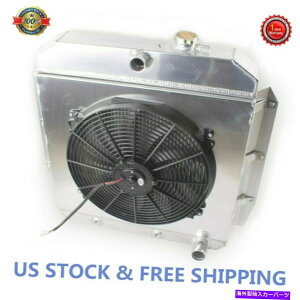 Radiator 3��̃��W�G�[�^�[��16 ''�t�@��1955-1959�V�{���[/GMC Apache C/K 100/150�g���b�N�s�b�N�A�b�v 3 Rows Radiator&16'' Fan For 1955-1959 Chevy/GMC Apache C/K 100/150 Truck Pickup�y���s�A���i�z