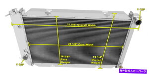 Radiator 1972 1973-1976tH[hgm3񔎎mWG[^[i17-5/8 "x 28"̃RAj 1972 1973 - 1976 Ford Torino 3 Row DR Radiator ( 17-5/8" x 28" Wide Core )