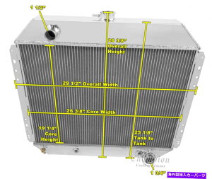 Radiator 3EAg~bN`sIWG[^[1978ÑtH[huRV{[Ro[W 3 Row Atomic Champion Radiator for 1978 1979 Ford Bronco Chevy Conversion