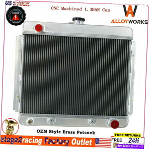 Radiator 62-674A~jEWG[^[V{[V{[IIx[XNOVA 3.2L L6 4.6L V8 4 Row Aluminum Radiator For 62-67 Chevrolet Chevy II Base Nova 3.2L L6 4.6L V8