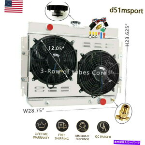 Radiator 3��̃��W�G�[�^�[+63-68�̃V�����E�h�t�@�� 3 Row Radiator+Shroud Fan For 63-68 Chevelle El Camino Impala Bel Air Caprice�y���s�A���i�z