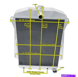 Radiator 1941�N�̃V�{���[�}�X�^�[85 V8�ϊ��̂��߂�3��̃N�[���`�����s�I�����W�G�[�^�[ 3 Row Kool Champion Radiator for 1941 Chevrolet Master 85 V8 Conversion�y���s�A���i�z