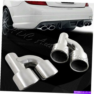 }t[ 08-14̃ZfXxcC300/C350/C63 AMG CNXGL][XgfA}t[pCv`bv For 08-14 Mercedes-Benz C300/C350/C63 AMG C-Class Exhaust Dual Muffler Pipe Tip