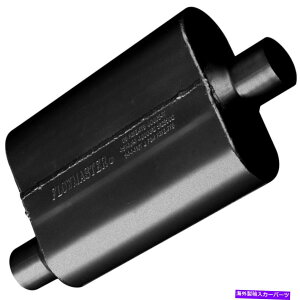 }t[ Flowmaster 40V[Y`o[}t[AA2.25 "ItZbgA2.25"Z^[AEg FLOWMASTER 40 SERIES CHAMBERED MUFFLER,BLACK,2.25" OFFSET IN,2.25" CENTER OUT