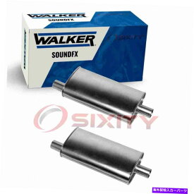 マフラー 1974-1976シボレーカプリス7.4L V8 YQの2CウォーカーSoundFX排気マフラー 2 pc Walker SoundFX Exhaust Mufflers for 1974-1976 Chevrolet Caprice 7.4L V8 yq