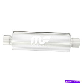 マフラー マグナフロー10435 4x4インチラウンドセンター/センターステンレスマフラー MagnaFlow 10435 4x4 Inch Round Center/Center Stainless Muffler