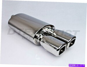 �}�t���[ DTM-121S�|�[�����h�̃X�e�����X�}�t���[�X�����g�ȉ~�`�̃_�u���E�H�[���X�N�G�A2.25 25 l DTM-121S POLISH STAINLESS MUFFLER SLANT OVAL DOUBLE WALL SQUARE 2.25 IN 25 L