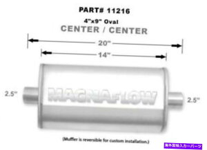 �}�t���[ Magnaflow 11216 High-Flow Performance Muffler 4x9x14 Oval 2.5 �Z���^�[/�Z���^�[ Magnaflow 11216 High-Flow Performance Muffler 4x9x14 Oval 2.5 Center/Center�y���s�A���i�z