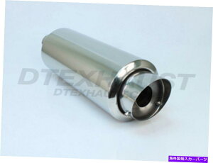 �}�t���[ DTM-125 HI�|���b�V���X�e�����X�}�t���[6 "�ۂ��X�����g�T�C�����T�[2.25"�C�����b�g20 "L DTM-125 HI POLISH STAINLESS MUFFLER 6" ROUND SLANTED SILENCER 2.25" INLET 20" L