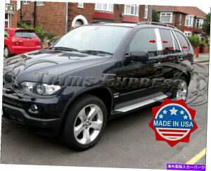 ドアピラー 2014-2018 BMW X-5 X5 8PC Chrome Pillarポストステンレススチールトリムドアカバー 2014-2018 BMW X-5 X5 8Pc Chrome Pillar Post Stainless Steel Trim Door Cover