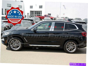 ドアピラー 2018-2021 BMW X3 X-3 6PC Chrome Pillarポストステンレススチールトリムカバードア 2018-2021 BMW X3 X-3 6Pc Chrome Pillar Post Stainless Steel Trim Cover Door