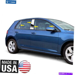 �h�A�s���[ �N�����X�e�����X�X�`�[���s���[�|�X�g�g�����t�B�b�g15-19�t�H���N�X���[�Q���S���t4�h�A8p Chrome Stainless Steel Pillar Post Trim Fit 15-19 Volkswagen Golf 4 Door 8P�y���s�A���i�z