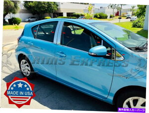 hAs[ tBbgF2012-2020g^vEXC 12pcs[|XgXeXX`[ghAJo[ fit:2012-2020 Toyota Prius C 12Pc Pillar Post Stainless Steel Trim Door Cover