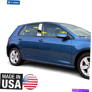 hAs[ 15-19̃NANZT[|XggtHNX[QSt4hA8p Chrome Accessories Pillar Post Trim for 15-19 Volkswagen Golf 4 Door 8P