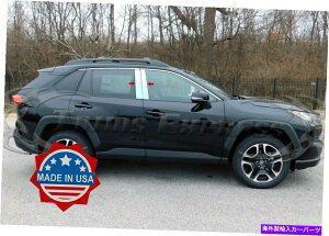 hAs[ tBbgF2019-2022g^Rav4 Rav 4 4pc Chrome Pillar|XgXeXX`[ghA fit:2019-2022 Toyota Rav4 Rav 4 4Pc Chrome Pillar Post Stainless Steel Trim Door
