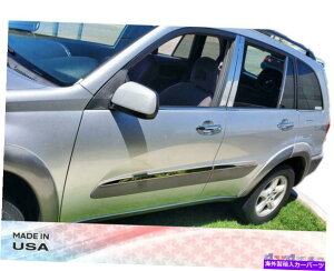 hAs[ g^RAV4̂߂̃XeX||XgNg4PC 2001-2005 Stainless Steel Pillar Post Chrome Trim 4PC For Toyota RAV4 2001-2005