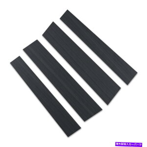 ドアピラー ブラシ付きマットブラックピラーポストトリム4pcs(適合:2007-2020トヨタツンドラ4ドア) Brushed Matte Black Pillar Post Trim 4pcs (fits: 2007-2020 Toyota Tundra 4-door)