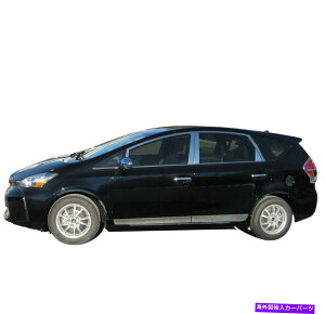 hAs[ ubNz[X̒̓egNtBbg2010-2016g^vEX Black Horse Pillar Post Trims Chrome fit 2010-2016 Toyota Prius