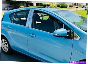 hAs[ tBbgF2012-2020g^vEXC 4PCs[|XgXeXX`[ghAJo[ fit:2012-2020 Toyota Prius C 4Pc Pillar Post Stainless Steel Trim Door Cover
