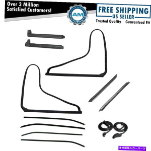 hAs[ EFU[XgbvV[Lbg12s[X78-82V{[RxbgN[ytZbg Weatherstrip Seal Kit 12 Piece Set for 78-82 Chevy Corvette Coupe w/ T-Top New