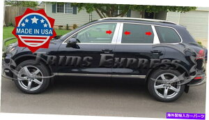 hAs[ 2011-2018 Volkswagen Touareg 6pc Chrome Pillar PostXeXX`[ghA 2011-2018 Volkswagen Touareg 6Pc Chrome Pillar Post Stainless Steel Trim Door