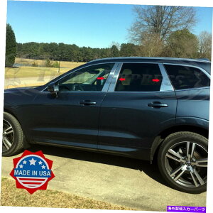 ドアピラー 2018-2021 Volvo XC60 Chrome 6PC Pillar Post Trimステンレススチールドアカバー 2018-2021 Volvo XC60 Chrome 6Pc Pillar Post Trim Stainless Steel Door Cover