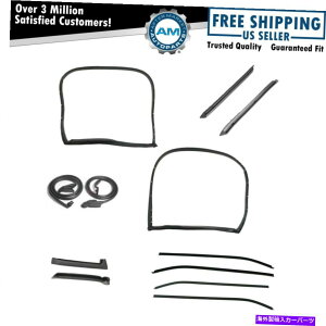 hAs[ EFU[XgbvV[Lbg12s[X73-77V{[RxbgN[ytZbg Weatherstrip Seal Kit 12 Piece Set for 73-77 Chevy Corvette Coupe w/ T-Top New
