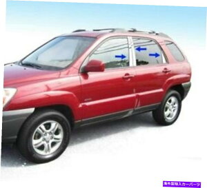 hAs[ Kia Sportage 2004-2010̃XeX||XgNhAg6PC Stainless Steel Pillar Post Chrome Door Trim 6PC For Kia Sportage 2004-2010