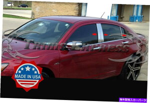 ドアピラー フィット:2011-2014クライスラー200 6PCピラーポストステンレススチールトリムドアカバー fit:2011-2014 Chrysler 200 6Pc Pillar Post Stainless Steel Trim Door Cover