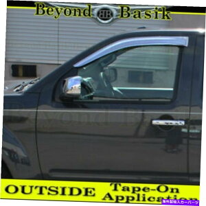 hAs[ 2005-2021čbTteBAtg2PCNhAxgoCU[CK[h For 2005-2021 Nissan Frontier FRONT 2pc CHROME Door Vent Visors Rain Guards