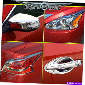 hAs[ 2013-15Altima Chrome Door Handle BowlJo[+wbh/e[Cgx[+~[ For 2013-15 ALTIMA Chrome Door Handle Bowl COVERS+Head/Tail Light Bezels+Mirrors