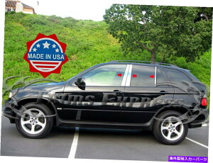 ドアピラー 1999-2006 BMW E53 X5 6PC Chrome Pillar Post Trimステンレススチールドアカバー 1999-2006 BMW E53 X5 6Pc Chrome Pillar Post Trim Stainless Steel Door Cover