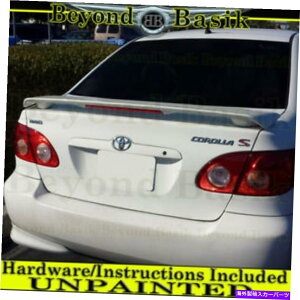 hAs[ 2003N04 05 06 07 2008g^J[HX^C̃l^ot For 2003 04 05 06 07 2008 TOYOTA COROLLA Factory Style Spoiler w/LED UNPAINTED