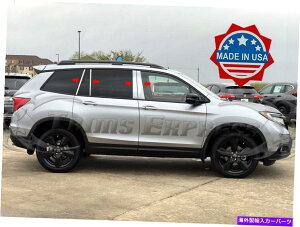 ドアピラー 2019-2021ホンダパスポート8PCクロムピラーポストステンレススチールトリムドアカバー 2019-2021 Honda Passport 8Pc Chrome Pillar Post Stainless Steel Trim Door Cover