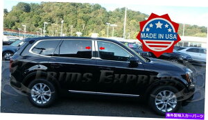 ドアピラー フィット:2019-2021 Kia Telluride 4PC Chrome Pillarポストステンレススチールトリムドア fit:2019-2021 Kia Telluride 4Pc Chrome Pillar Post Stainless Steel Trim Door