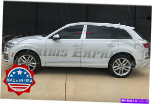 ドアピラー 2016-2021 Audi Q7 4PC Chrome Pillar Postステンレス鋼トリムドアアクセント 2016-2021 Audi Q7 4Pc Chrome Pillar Post Stainless Steel Trim Door Accent