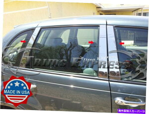 ドアピラー フィット:1999-2011Chrysler PT Cruiser 6pc Pillar Postステンレススチールトリムドア fit:1999-2011 Chrysler PT Cruiser 6Pc Pillar Post Stainless Steel Trim Door