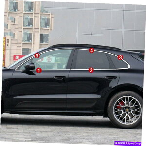 hAs[ |VF}J2014-19J[hAEBhE[fBOs[VgJo[10p 10P For Porsche Macan 2014-19 Car Door Window Moulding Pillar Sill Trim Cover