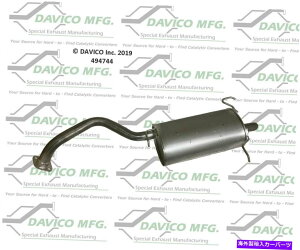 �}�t���[ Davico MFG 494744 07-12���Y�Z���g���̒��ڃt�B�b�g�}�t���[ Davico Mfg 494744 Direct fit Muffler For 07-12 Nissan Sentra�y���s�A���i�z