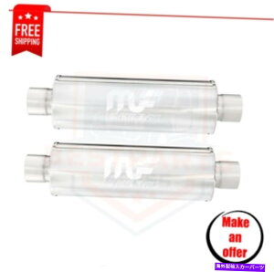 �}�t���[ Magnaflow 14419 4 "���E���h�Z���^�[/�Z���^�[�X�g���[�g�}�t���[ - 2�̃Z�b�g MagnaFlow 14419 4" Round Center/Center Straight Through Mufflers - Set of 2
