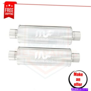 }t[ Magnaflow 12773 7 "EhZ^[/Z^[Xg[g}t[ - 2̃Zbg MagnaFlow 12773 7" Round Center/Center Straight Through Mufflers - Set of 2