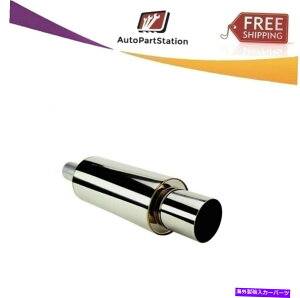 }t[ 3203-EX023 HKSjo[TXeXnCp[X^C130mm}t[2.4 ID 3.8 OD 3203-EX023 HKS Universal Stainless Hi-Power Style 130mm Muffler 2.4 ID 3.8 OD