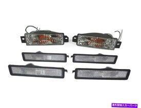 サイドマーカー 6PCSクリアバンパー信号+フロント/リアサイドマーカー89-91 BMW E30 3シリーズ 6PCS Clear Bumper Signal+Front/Rear Side Marker Light For 89-91 BMW E30 3 Series