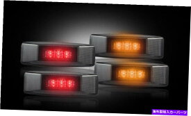 サイドマーカー 94-01ダッジラム用のブラック/スモークLEDサイドマーカーライト（4ピースセット） Recon Black/Smoke LED Side Marker Lights (4-Piece Set) for 94-01 Dodge Ram