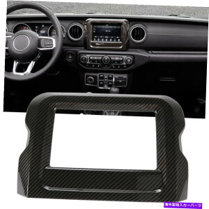 trim panel �J�[�{���t�@�C�o�[7�C���`GPS�i�r�Q�[�V�����p�l���J�o�[2018�W�[�v�����O���[JL�̃g���� Carbon Fiber 7 inches GPS Navigation Panel Cover Trim For 2018 Jeep Wrangler JL