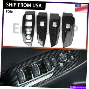 trim panel z_AR[h2018-2021̃J[{t@Co[CeAEBhEXCb`plJo[g Carbon Fiber Interior Window Switch Panel Cover Trim For Honda Accord 2018-2021