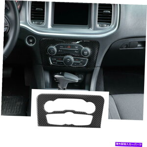 trim panel I[fBI{[ACXCb`pl_bW`[W[̂߂̃gXebJ[2015+J[{t@Co[ Audio Volume AC Switch Panel Trim Stickers for Dodge Charger 2015+ Carbon Fiber