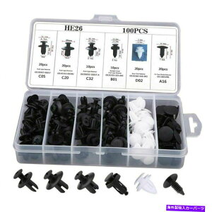 trim panel 100pcs�A�N�Z�T���[�N���b�v�g�����J�[�v�b�V���s�����x�b�g�o���p�[�h�A�p�l�����e�[�i�[�L�b�g 100PCS Accessories Clip Trim Car Push Pin Rivet Bumper Door Panel Retainer Kits�y���s�A���i�z