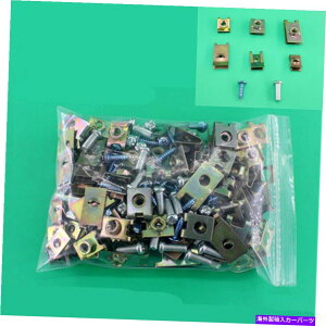 trim panel J[hAplt@Xi[ŒlWU^CvKXPbgNbv[fBOgLbg100pcs Car Door Panel Fastener Fixed Screw U Type Gasket Clips Moulding Trim Kit 100Pcs